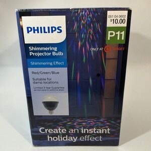 Philips Shimmering Projector Bulb Standard LED Red Green Blue Target Holidays